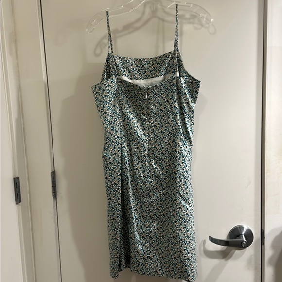 Summery vintage blue/green Ann Taylor floral dress - Picture 3 of 6